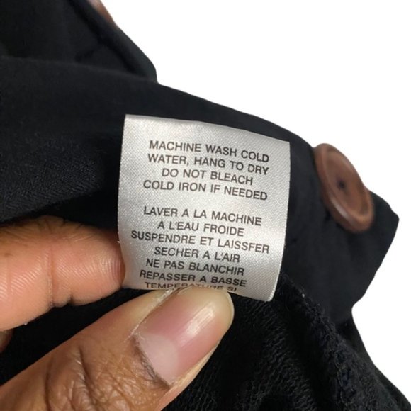 Orb Women's Black Knit Sweater Jacket with Coconut Buttons - Picture 8 of 9